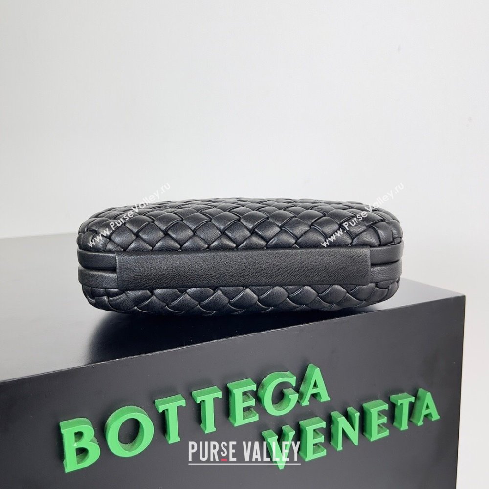 Bottega Veneta Padded Intreccio leather Knot Minaudiere clutch Bag Black 2023 (misu-23110136)