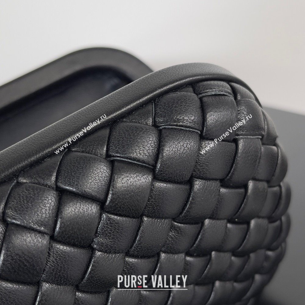 Bottega Veneta Padded Intreccio leather Knot Minaudiere clutch Bag Black 2023 (misu-23110136)