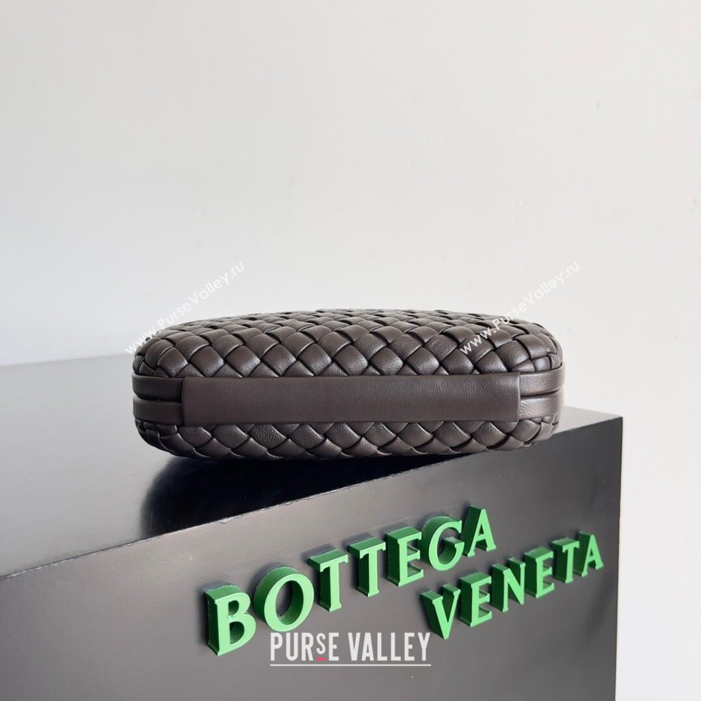 Bottega Veneta Padded Intreccio leather Knot Minaudiere clutch Bag Coffee 2023 (misu-23110140)