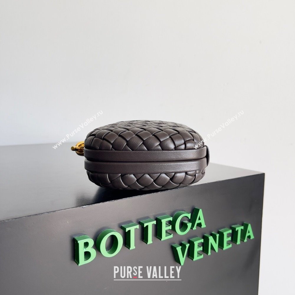 Bottega Veneta Padded Intreccio leather Knot Minaudiere clutch Bag Coffee 2023 (misu-23110140)