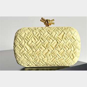 Bottega Veneta Foulard Intreccio leather Knot Minaudiere clutch Bag ICE CREAM 2023 (misu-23110126)