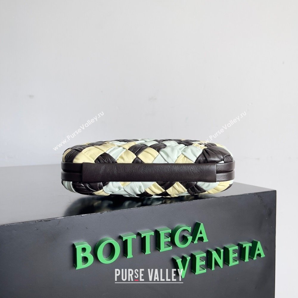 Bottega Veneta Foulard Intreccio leather Knot Minaudiere clutch Bag GLACIER / ICE CREAM / FONDANT 2023 (misu-23110141)