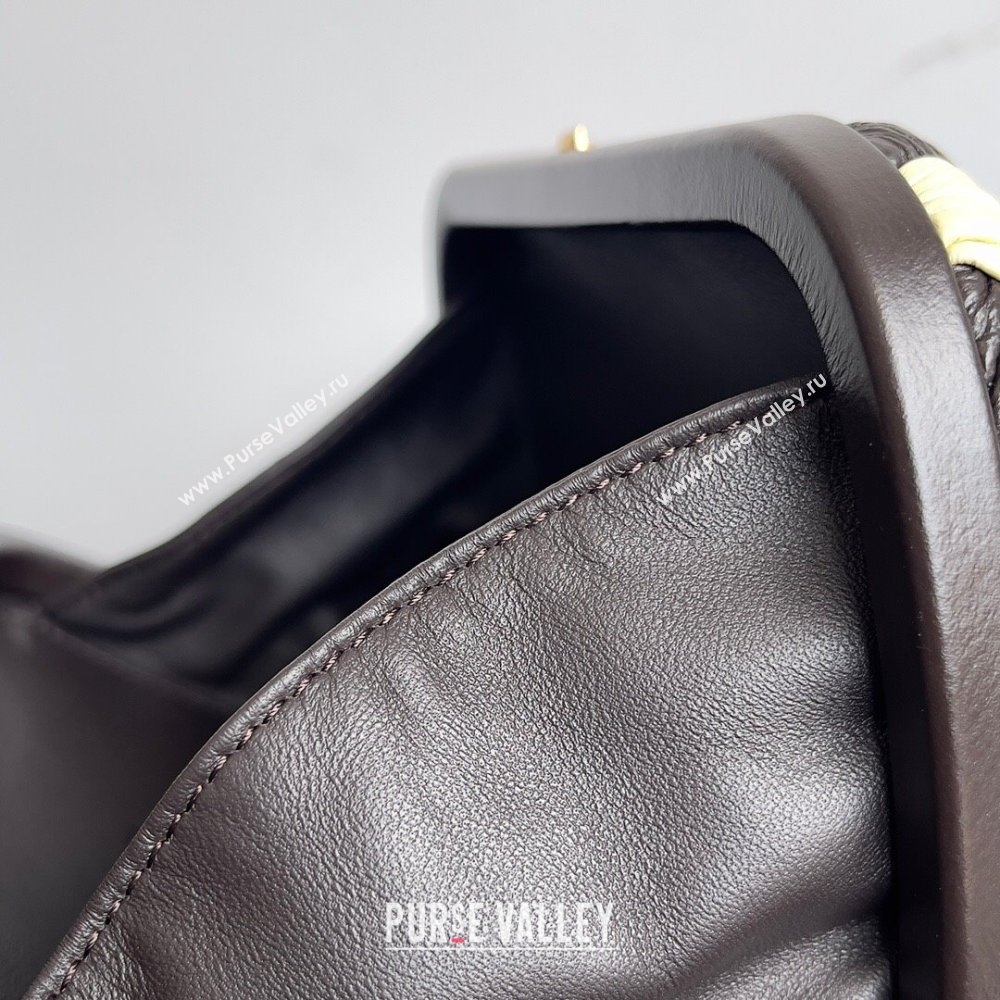 Bottega Veneta Foulard Intreccio leather Knot Minaudiere clutch Bag GLACIER / ICE CREAM / FONDANT 2023 (misu-23110141)