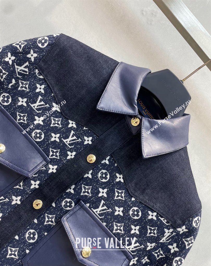 Louis Vuitton LV Night Monogram Denim Shirt 2023 (milan-23110702)