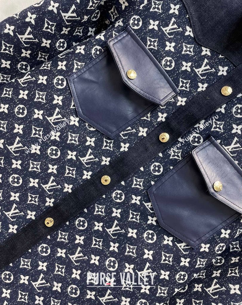 Louis Vuitton LV Night Monogram Denim Shirt 2023 (milan-23110702)