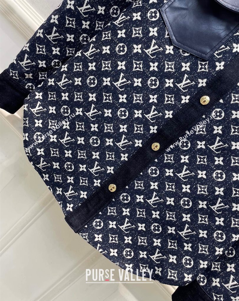 Louis Vuitton LV Night Monogram Denim Shirt 2023 (milan-23110702)