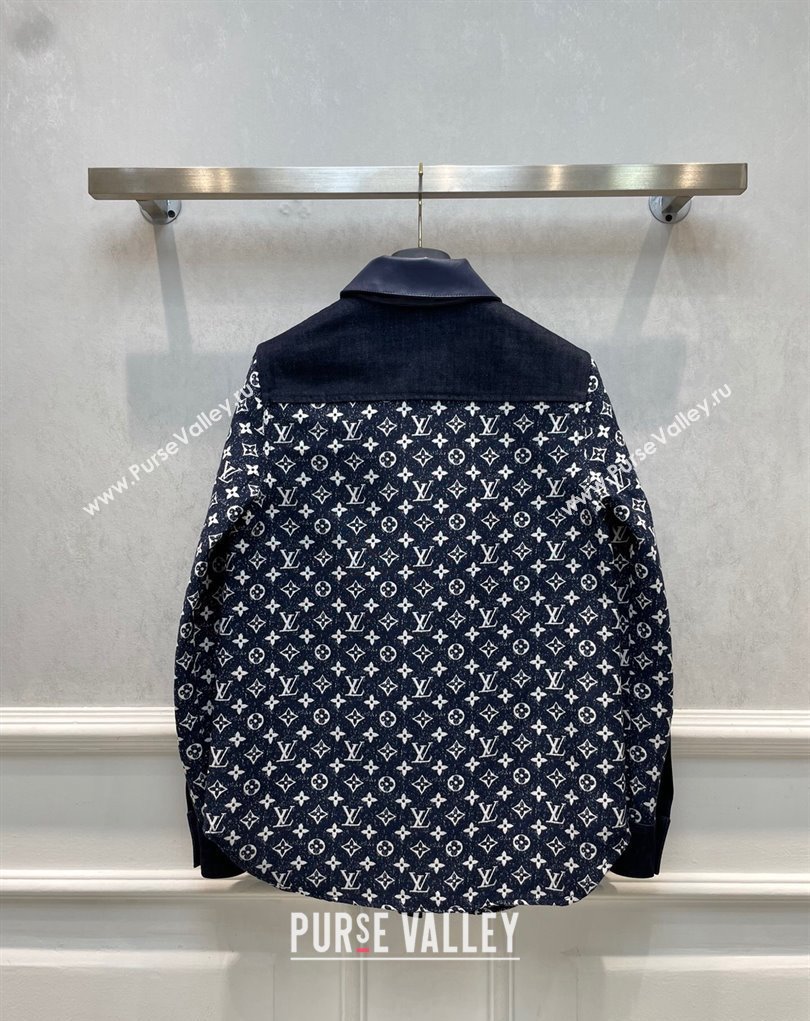 Louis Vuitton LV Night Monogram Denim Shirt 2023 (milan-23110702)