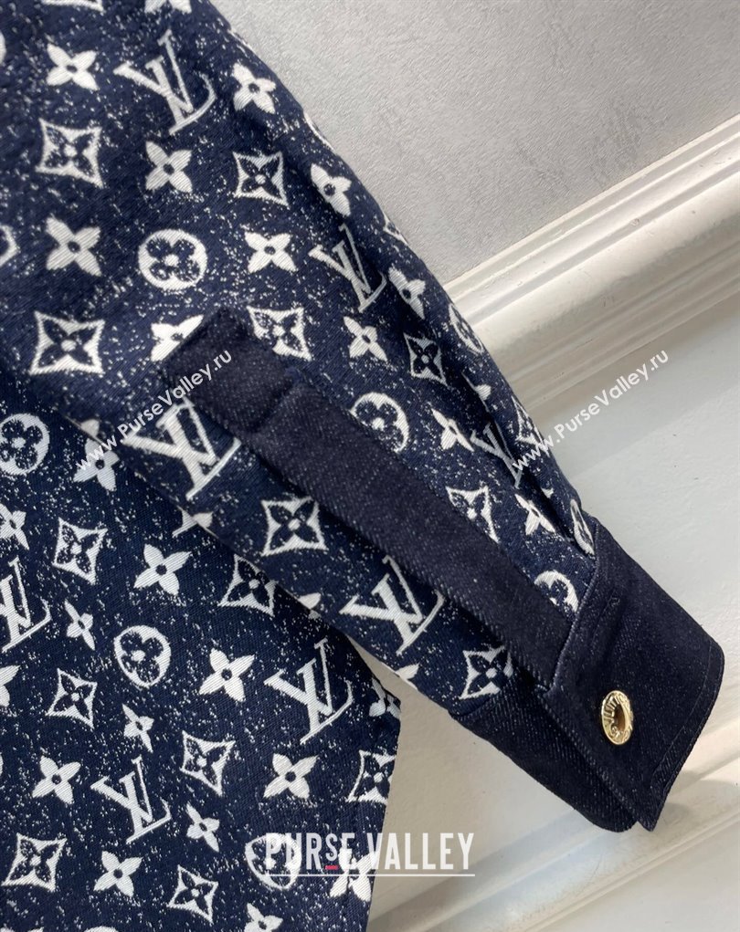 Louis Vuitton LV Night Monogram Denim Shirt 2023 (milan-23110702)