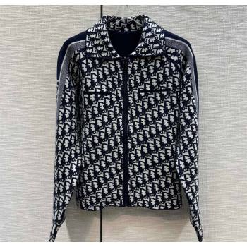 Dior Blue Dior Oblique Zipped Cardigan 2023 (milan-23110719)