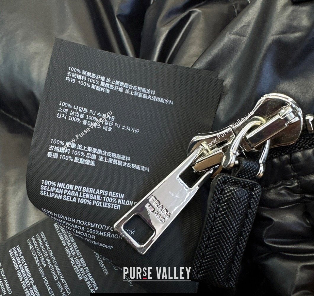 Prada Oversized Re-Nylon down jacket Black 2023 (milan-23110739)