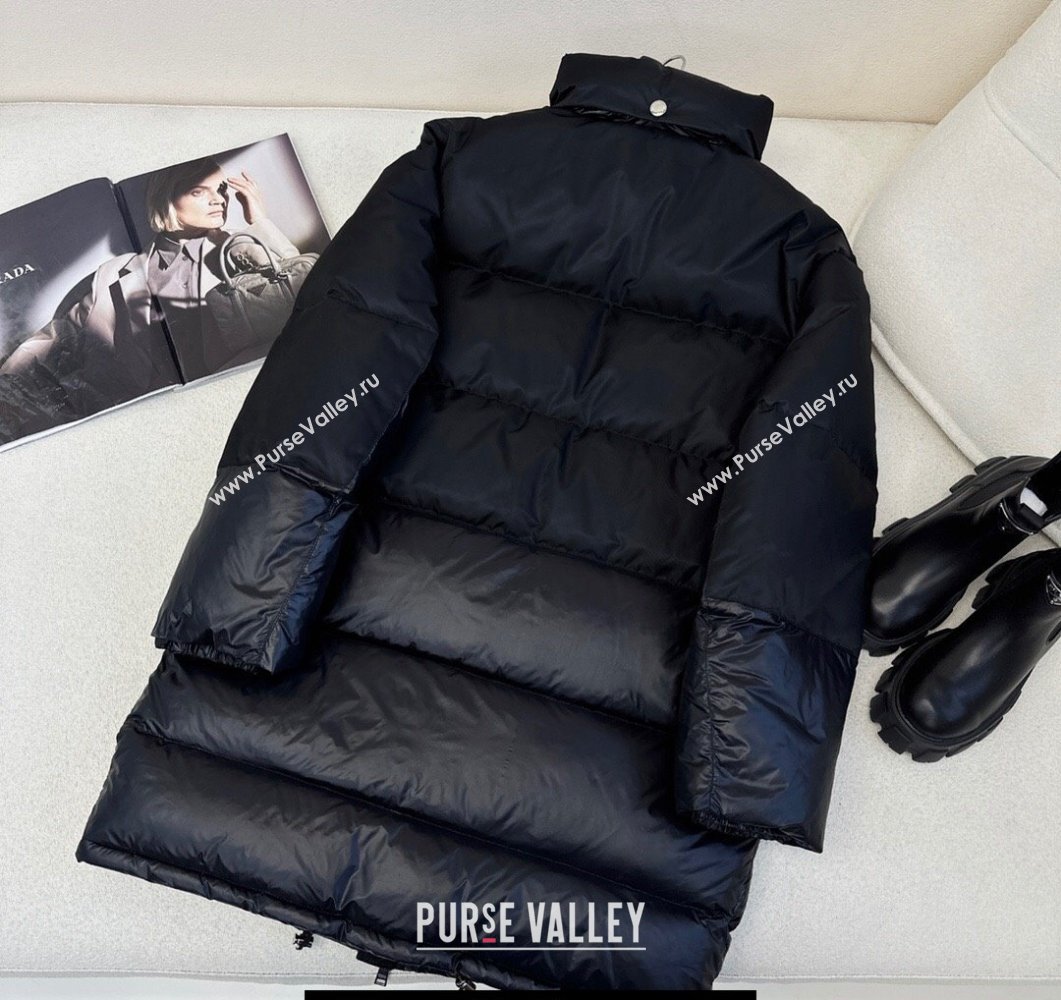 Prada Oversized Re-Nylon down jacket Black 2023 (milan-23110739)