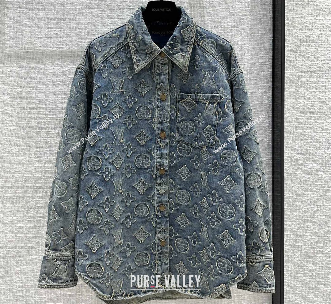 Louis Vuitton Monogram Tailored Denim Jacket 2023 (qiqi-23110822)