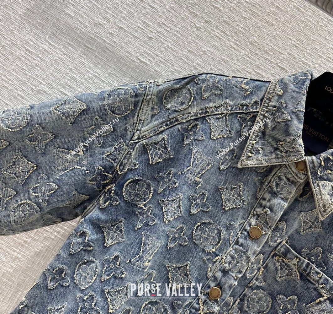 Louis Vuitton Monogram Tailored Denim Jacket 2023 (qiqi-23110822)