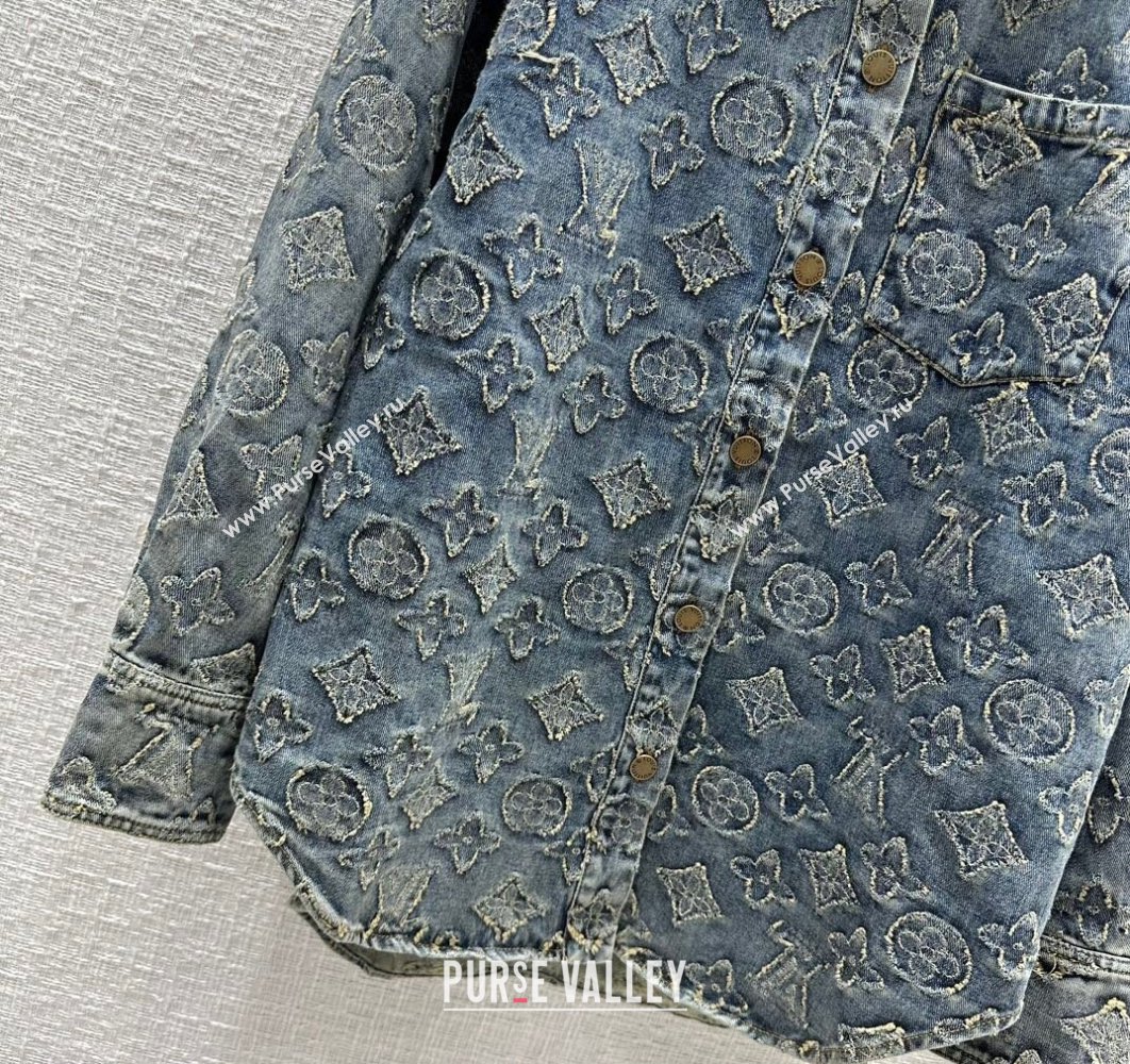 Louis Vuitton Monogram Tailored Denim Jacket 2023 (qiqi-23110822)
