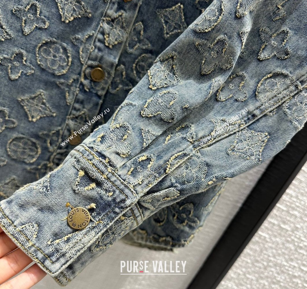 Louis Vuitton Monogram Tailored Denim Jacket 2023 (qiqi-23110822)