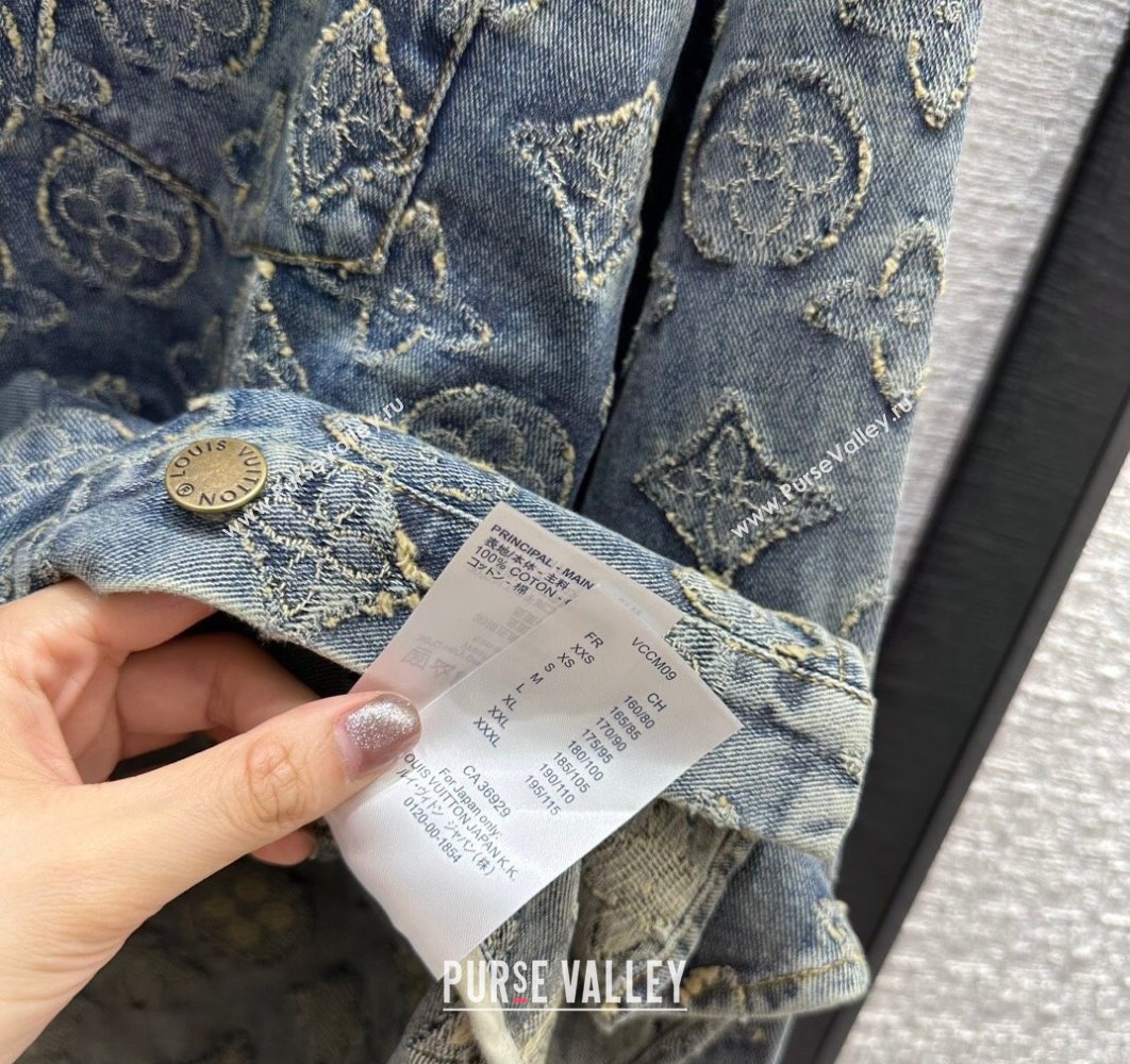 Louis Vuitton Monogram Tailored Denim Jacket 2023 (qiqi-23110822)