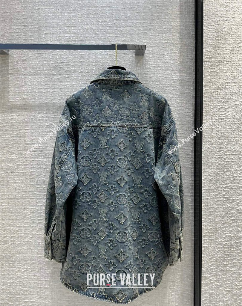 Louis Vuitton Monogram Tailored Denim Jacket 2023 (qiqi-23110822)