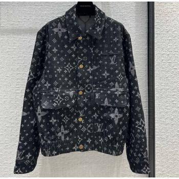 Louis Vuitton Monogram Printed Denim Jacket 1AF318 2023 (qiqi-23110823)