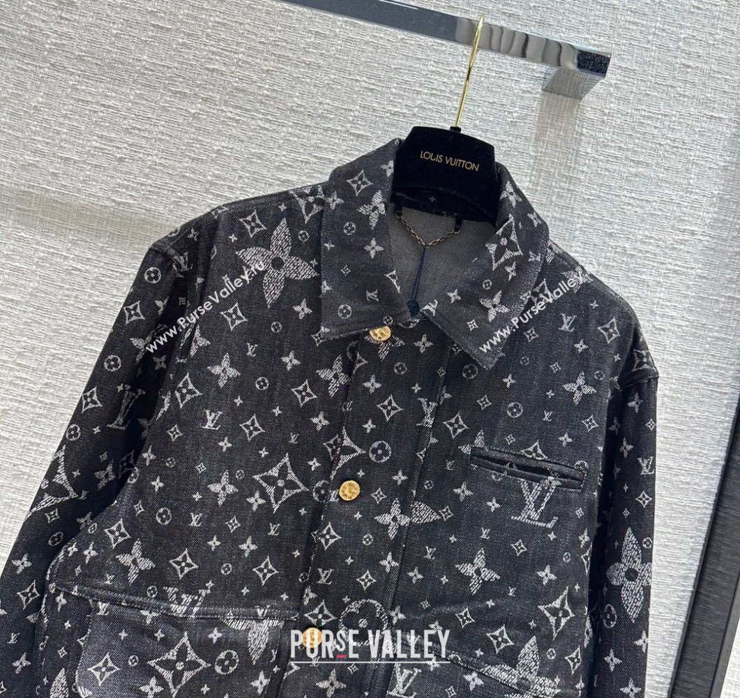 Louis Vuitton Monogram Printed Denim Jacket 1AF318 2023 (qiqi-23110823)