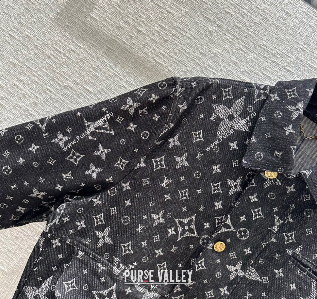 Louis Vuitton Monogram Printed Denim Jacket 1AF318 2023 (qiqi-23110823)