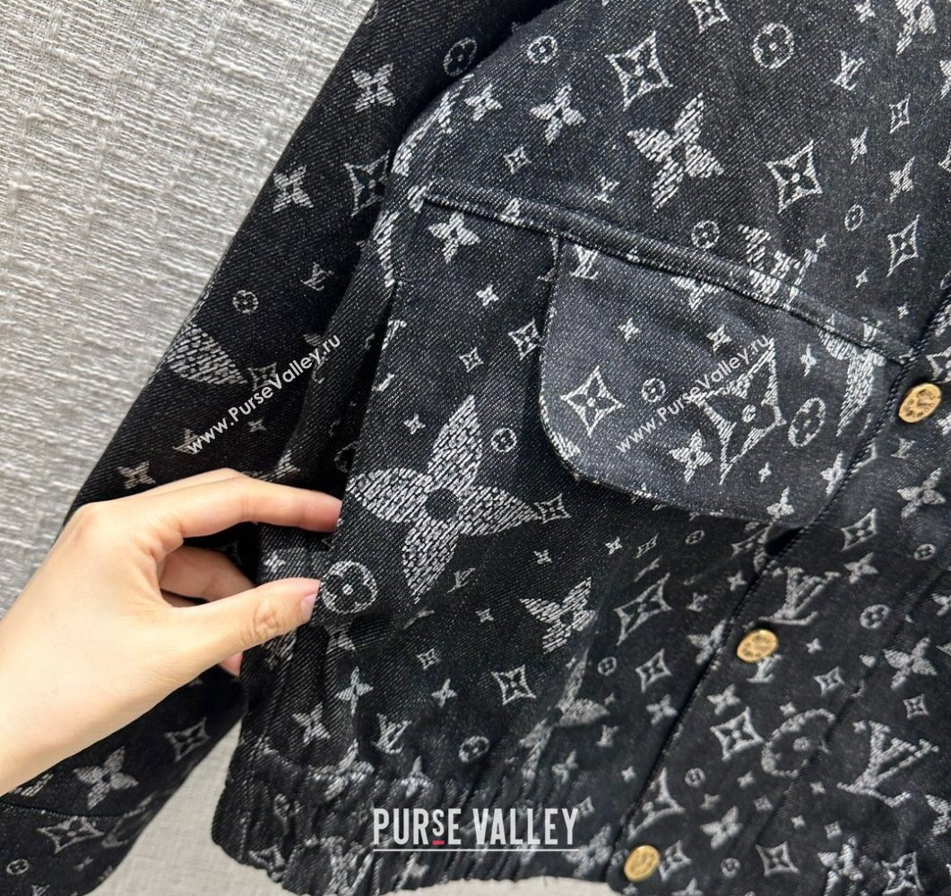 Louis Vuitton Monogram Printed Denim Jacket 1AF318 2023 (qiqi-23110823)