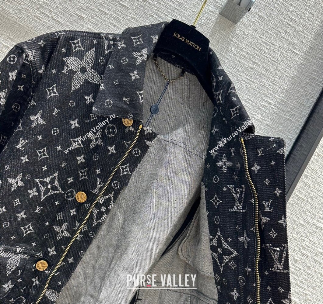 Louis Vuitton Monogram Printed Denim Jacket 1AF318 2023 (qiqi-23110823)