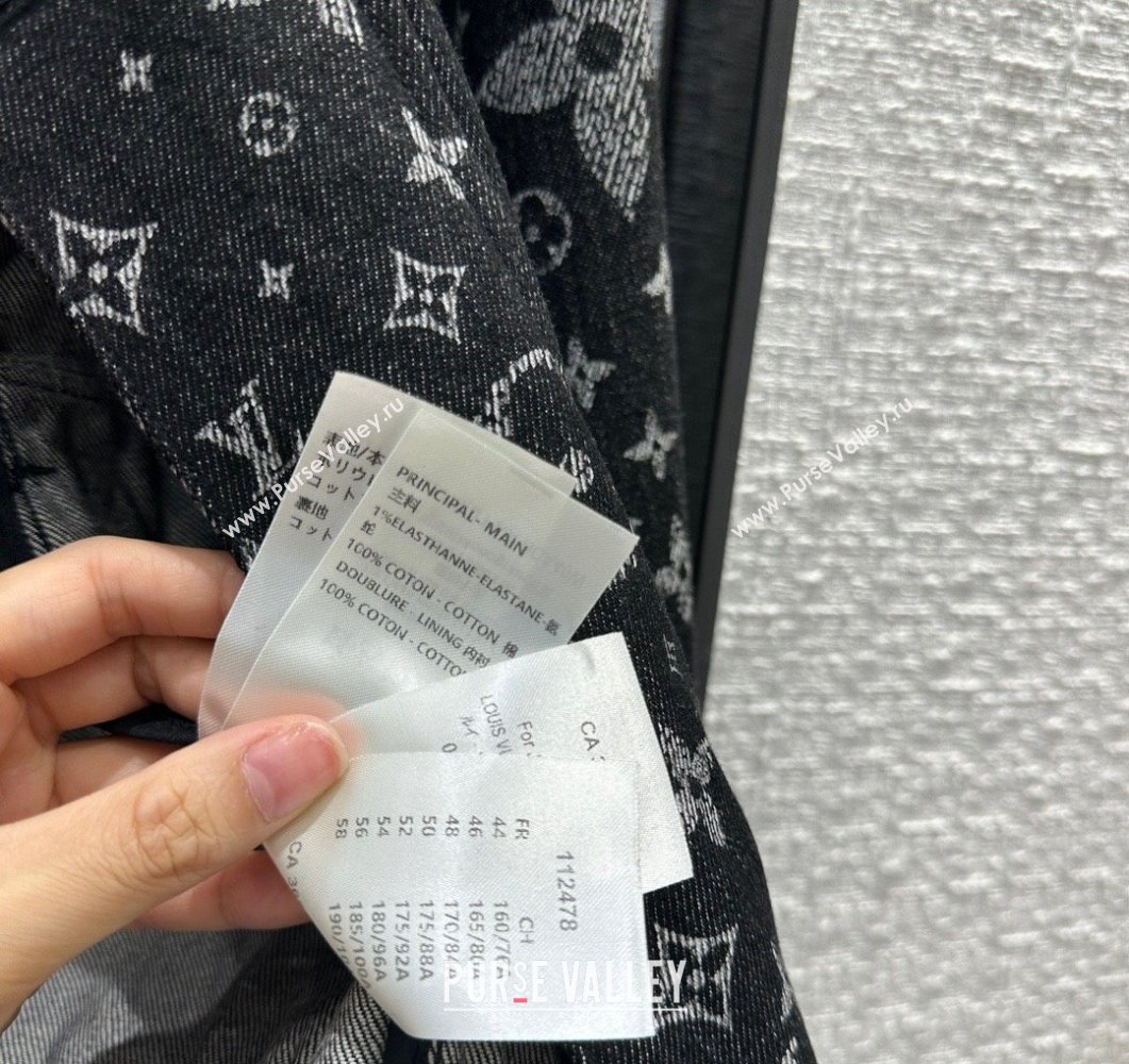 Louis Vuitton Monogram Printed Denim Jacket 1AF318 2023 (qiqi-23110823)