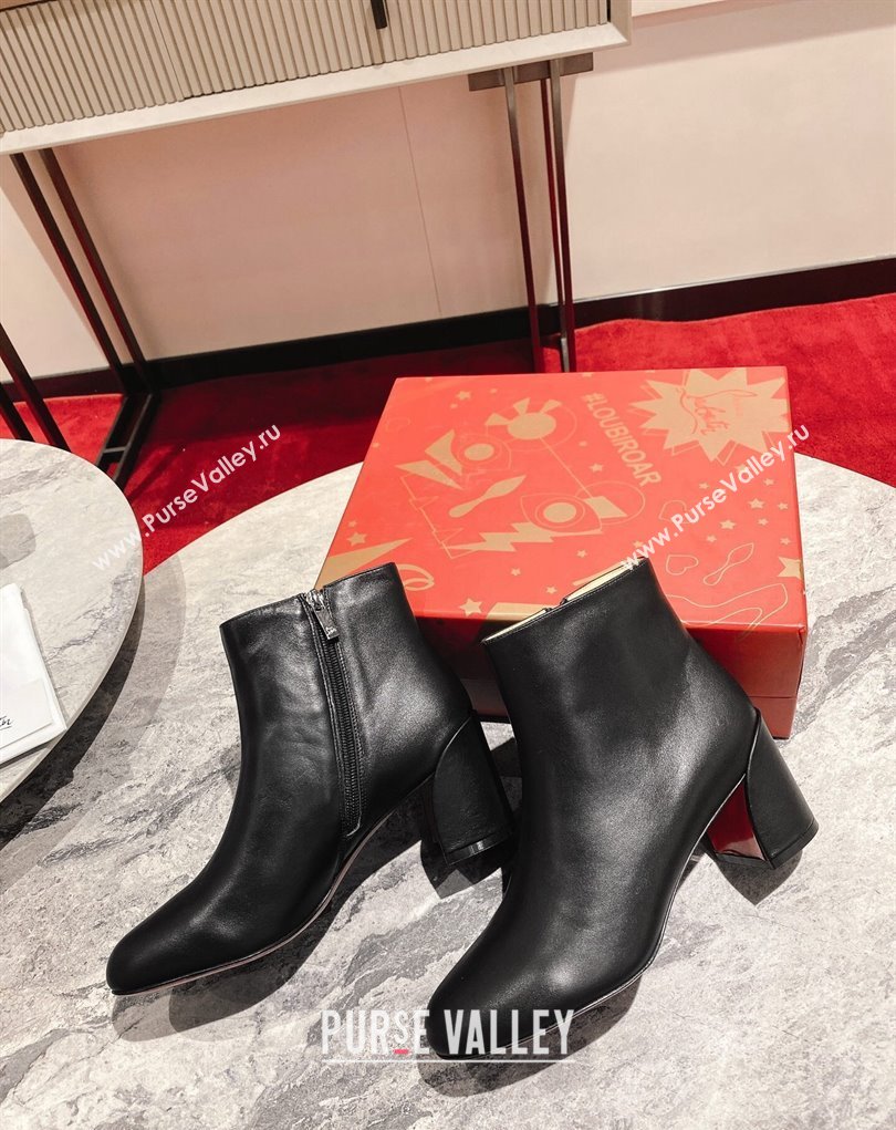 Christian Louboutin 6.5cm Turela Low boots leather CL16 Black 2023 (modeng-23111017)
