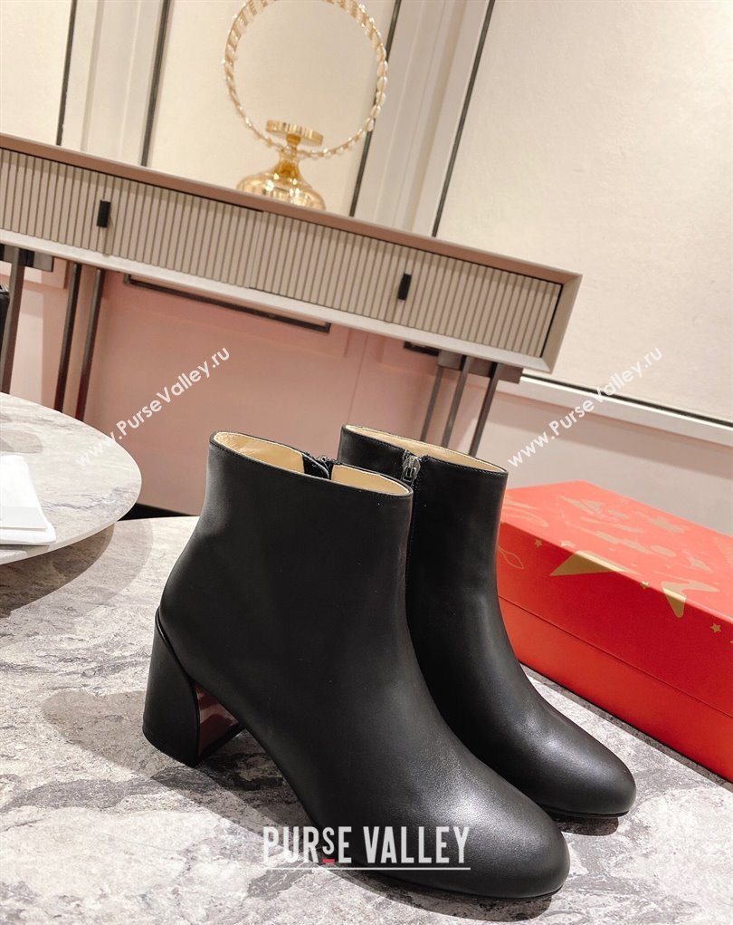 Christian Louboutin 6.5cm Turela Low boots leather CL16 Black 2023 (modeng-23111017)