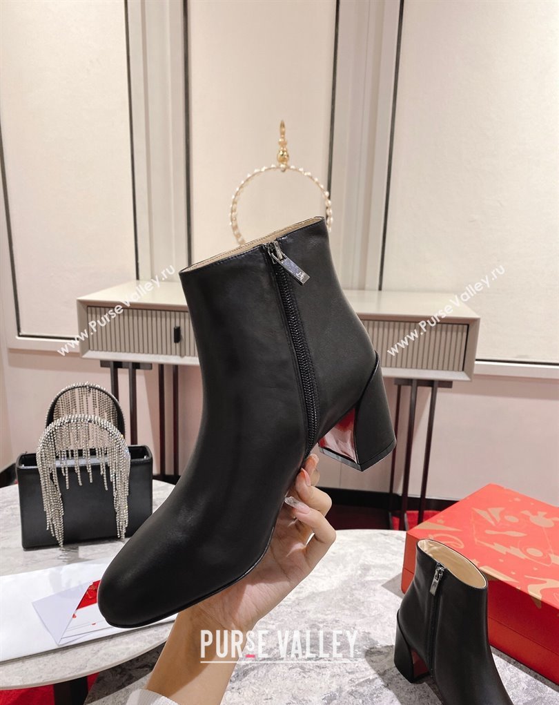 Christian Louboutin 6.5cm Turela Low boots leather CL16 Black 2023 (modeng-23111017)