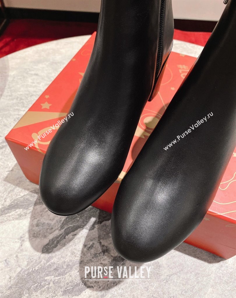 Christian Louboutin 6.5cm Turela Low boots leather CL16 Black 2023 (modeng-23111017)