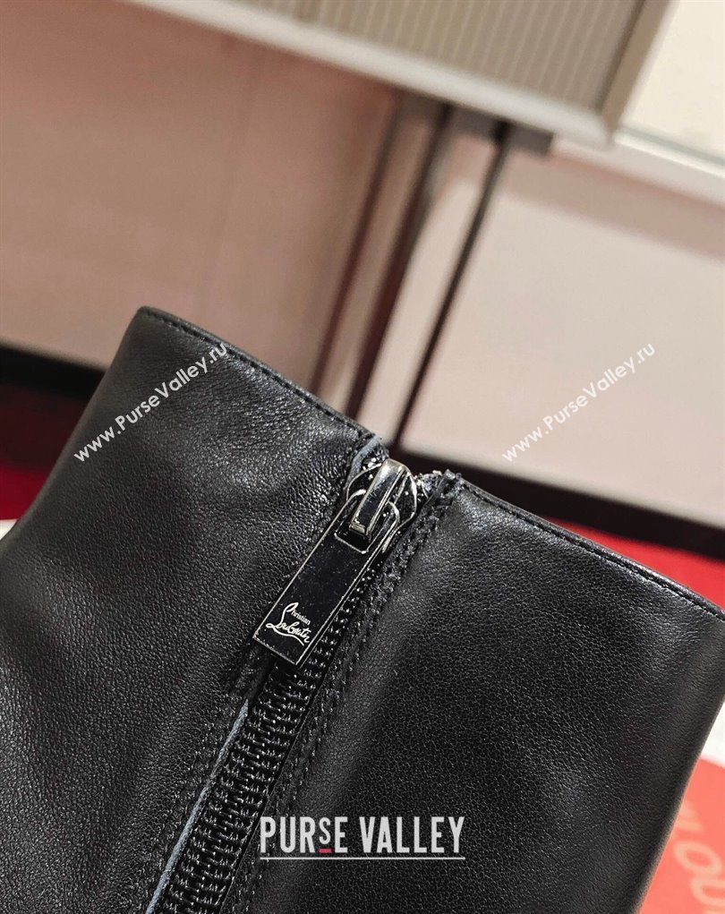Christian Louboutin 6.5cm Turela Low boots leather CL16 Black 2023 (modeng-23111017)