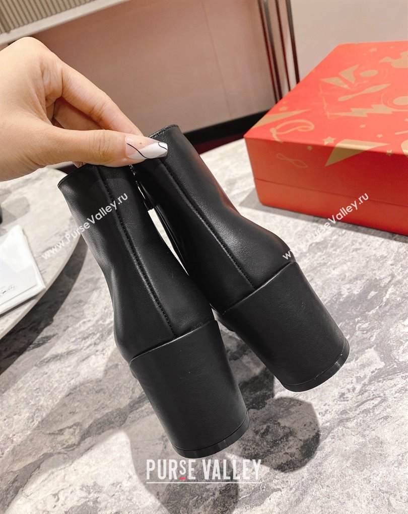 Christian Louboutin 6.5cm Turela Low boots leather CL16 Black 2023 (modeng-23111017)