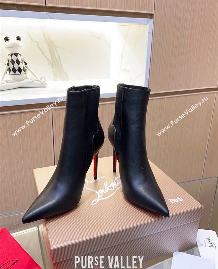 Christian Louboutin 10.5cm Chelsea Chick Booty Low boots leather CL14 calf leather Black 2023 (modeng-23111014)