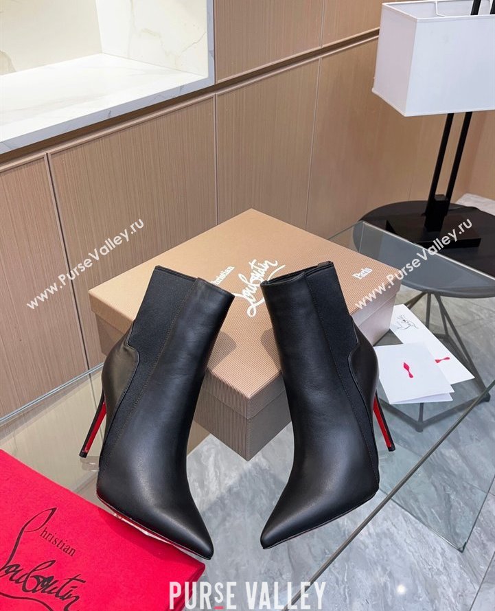 Christian Louboutin 10.5cm Chelsea Chick Booty Low boots leather CL14 calf leather Black 2023 (modeng-23111014)