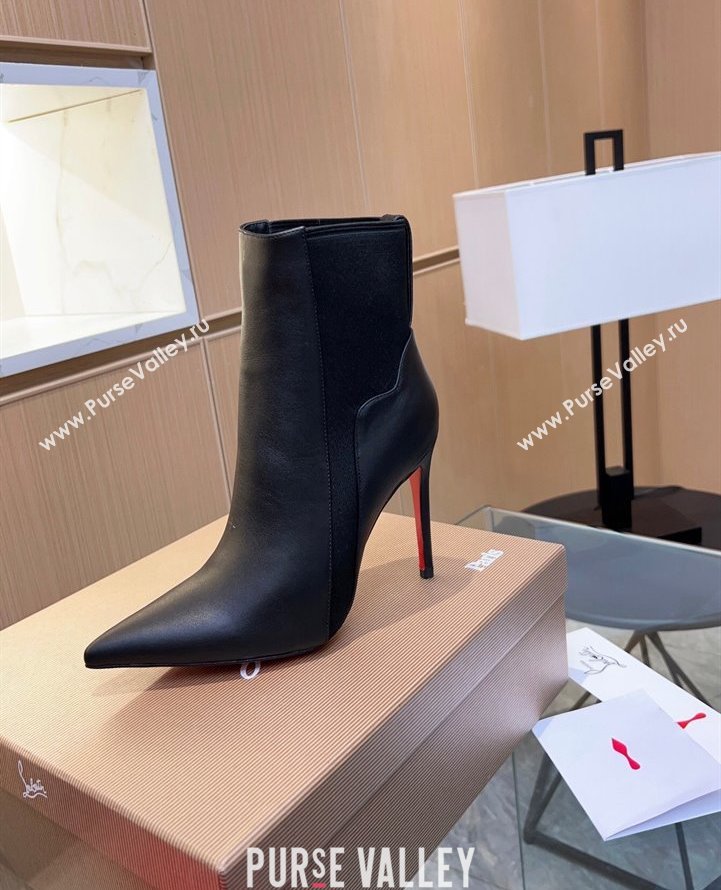 Christian Louboutin 10.5cm Chelsea Chick Booty Low boots leather CL14 calf leather Black 2023 (modeng-23111014)