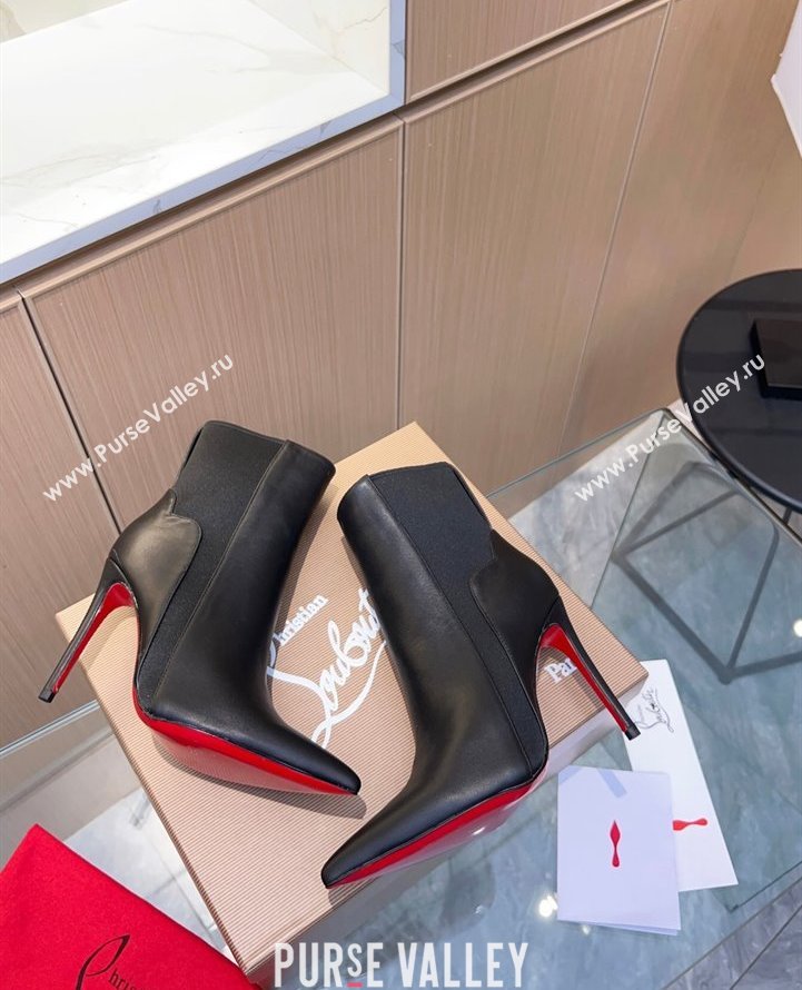 Christian Louboutin 10.5cm Chelsea Chick Booty Low boots leather CL14 calf leather Black 2023 (modeng-23111014)
