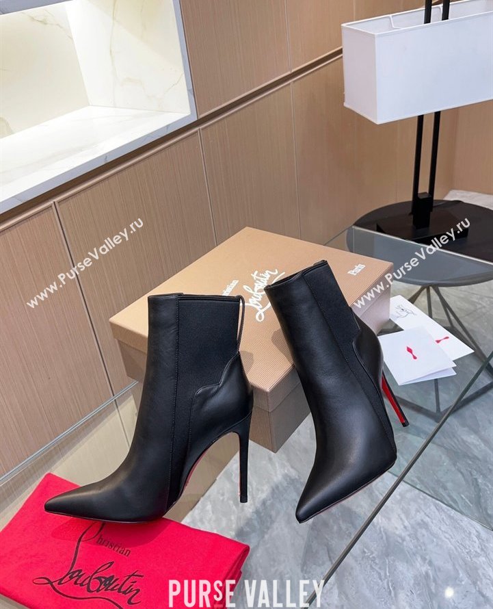 Christian Louboutin 10.5cm Chelsea Chick Booty Low boots leather CL14 calf leather Black 2023 (modeng-23111014)