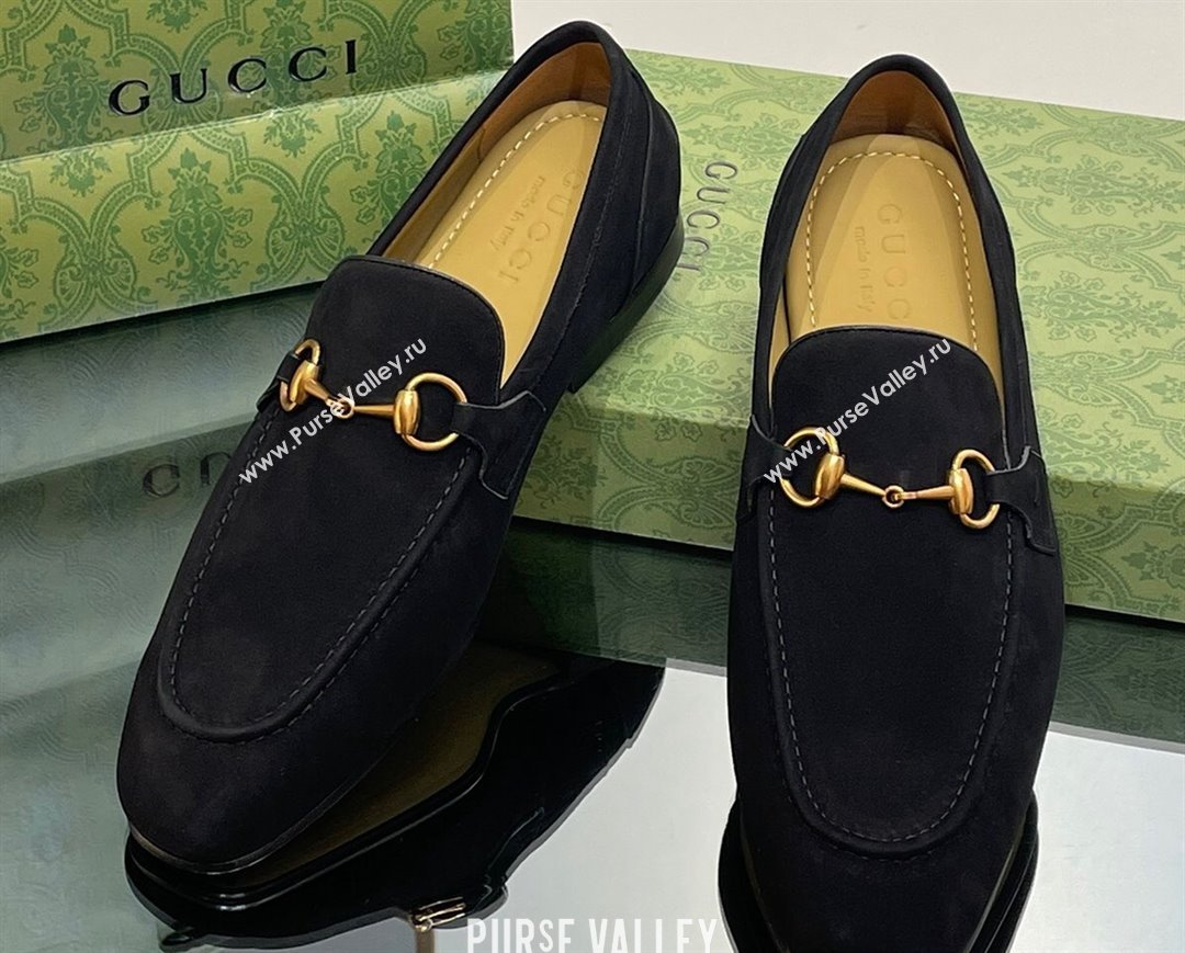 Gucci Mens Jordaan loafer 406994 Suede Black 2023 (SS-23110904)