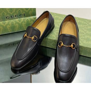 Gucci Mens Jordaan loafer 406994 Leather Black 2023 (SS-23110902)