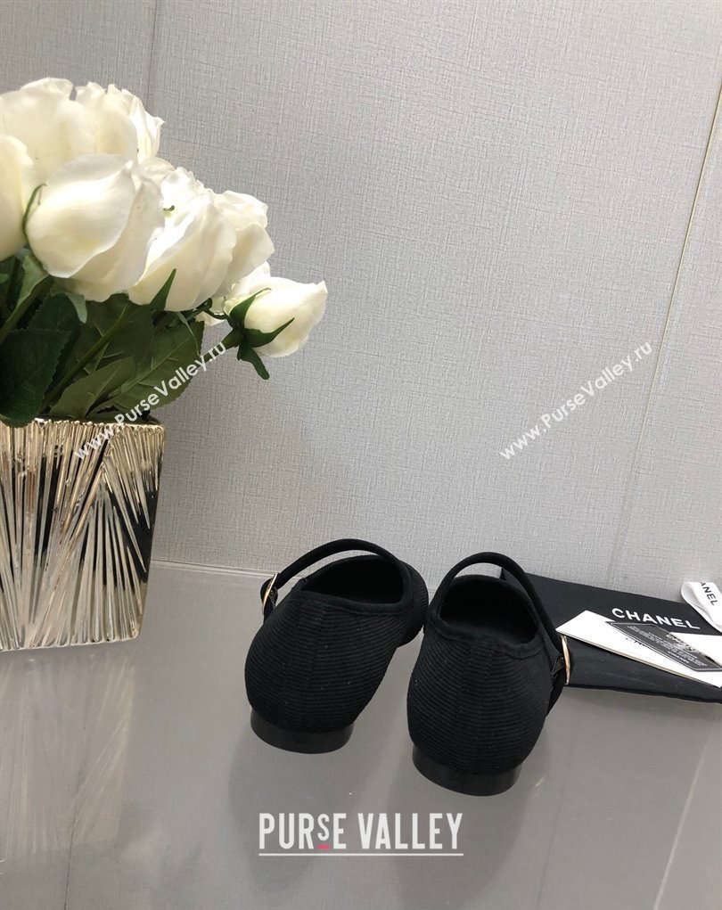 Chanel CC Logo Denim Mary Janes Black 2023 (dingyun-23111101)