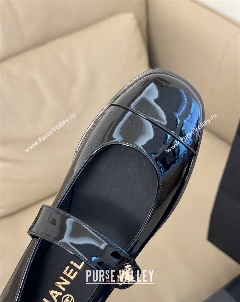 Chanel Patent Calfskin Mary Janes G45280 Black 2023 (kaola-23111101)