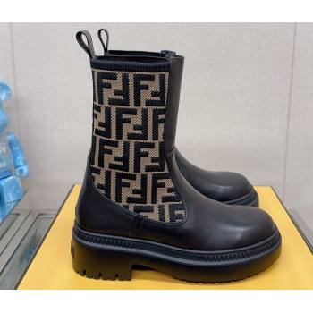 Fendi Domino Black leather biker boots 01 2023 (modeng-23111061)