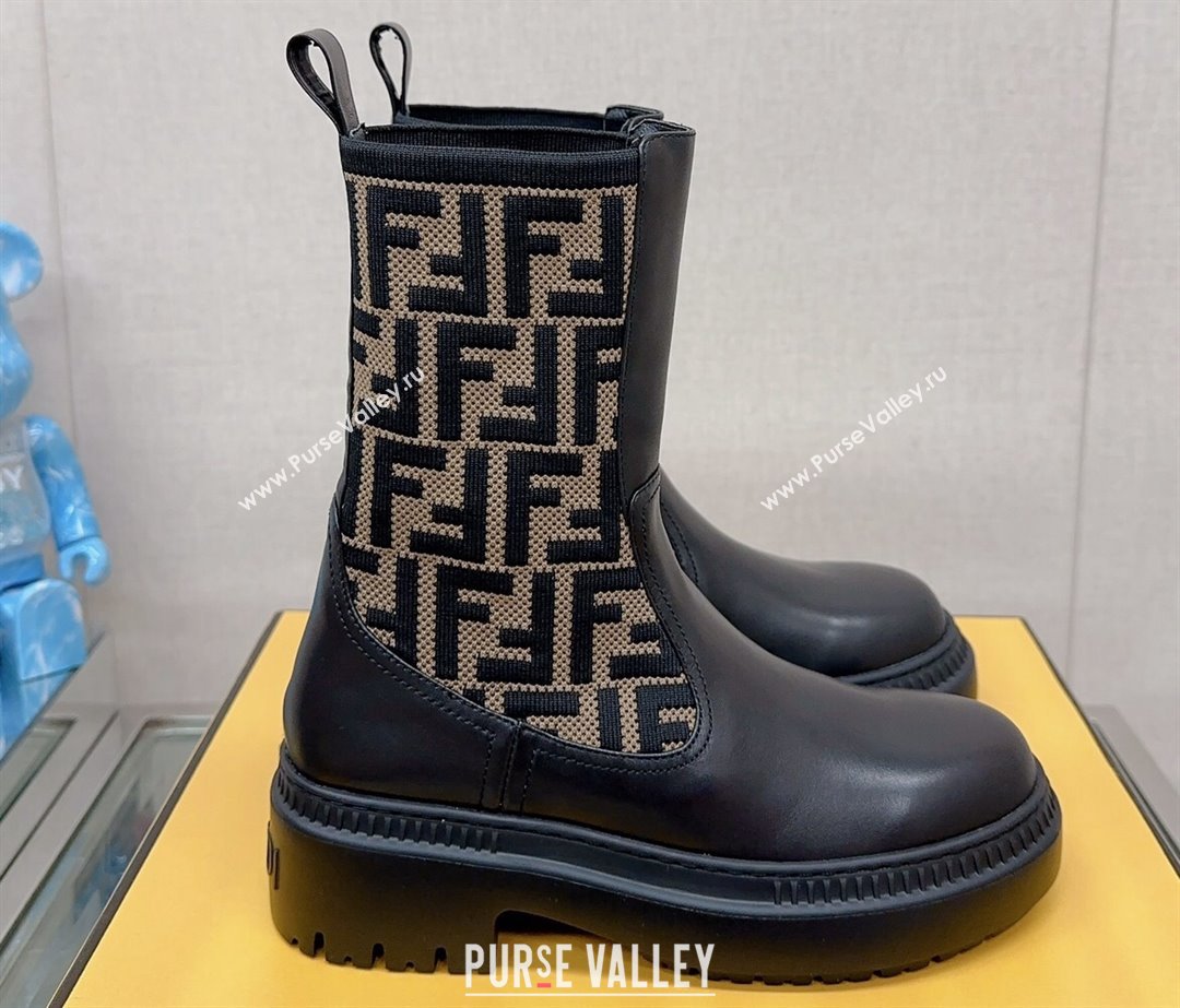 Fendi Domino Black leather biker boots 01 2023 (modeng-23111061)