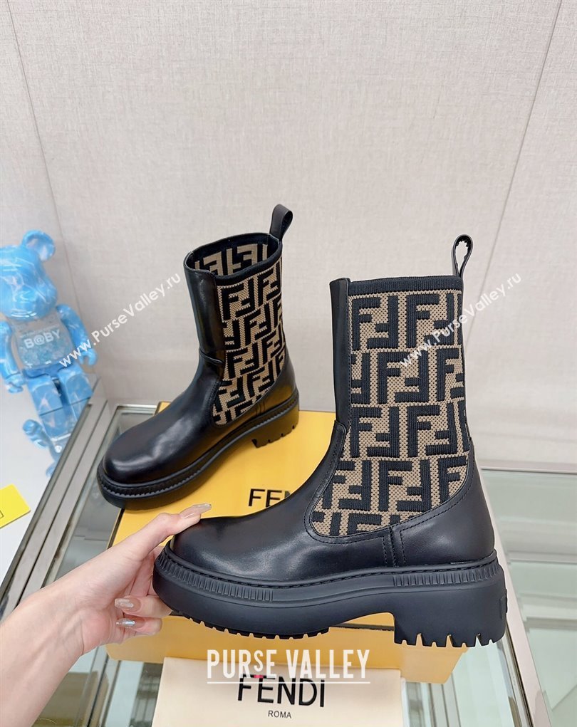 Fendi Domino Black leather biker boots 01 2023 (modeng-23111061)