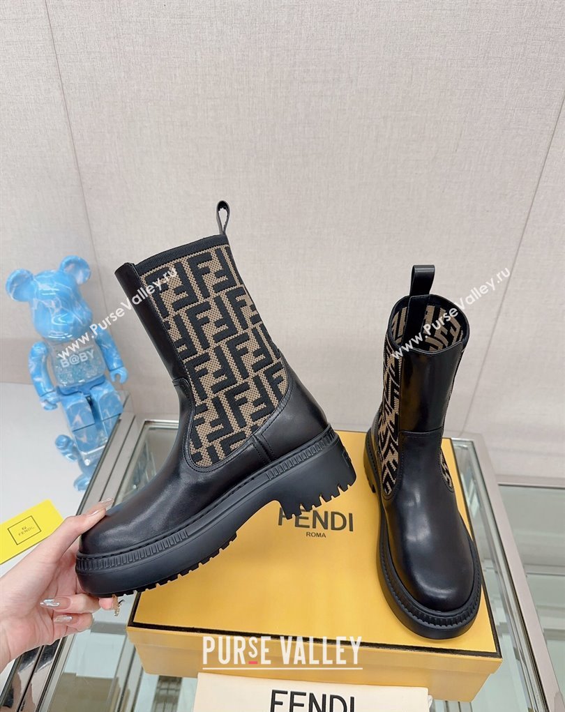 Fendi Domino Black leather biker boots 01 2023 (modeng-23111061)