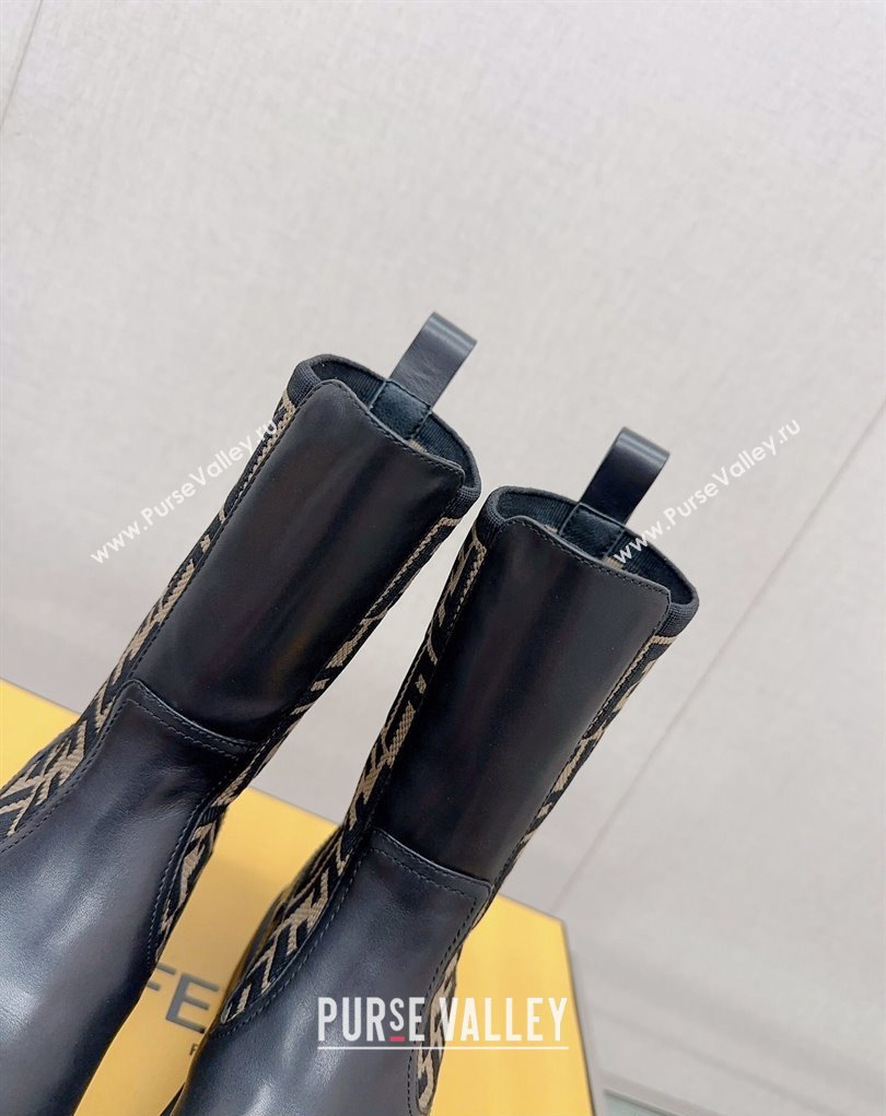 Fendi Domino Black leather biker boots 01 2023 (modeng-23111061)