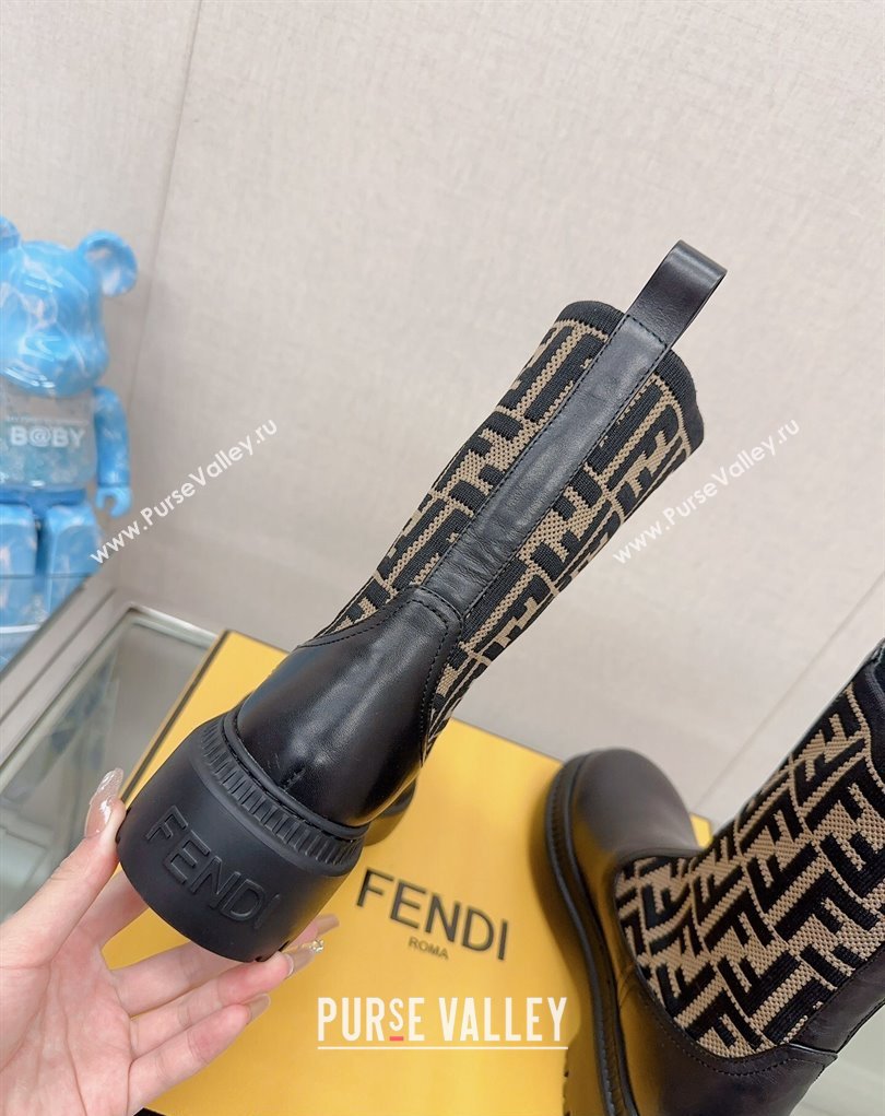 Fendi Domino Black leather biker boots 01 2023 (modeng-23111061)