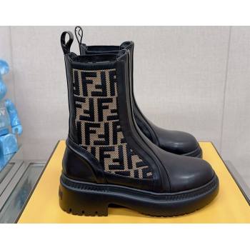 Fendi Domino Black leather biker boots 02 2023 (modeng-23111062)
