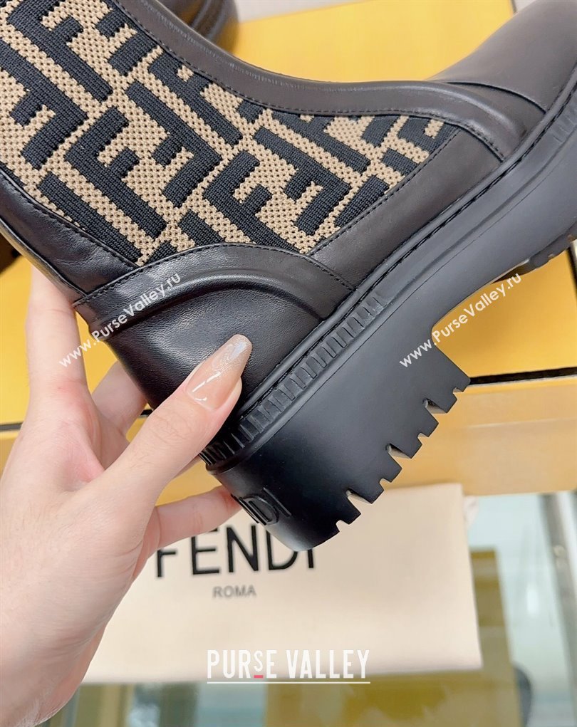 Fendi Domino Black leather biker boots 02 2023 (modeng-23111062)